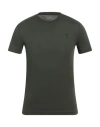 Ea7 Man T-shirt Dark Green Size L Cotton