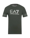 Ea7 Man T-shirt Dark Green Size Xs Cotton