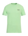 Ea7 Man T-shirt Green Size S Cotton, Elastane