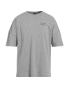 Ea7 Man T-shirt Grey Size 3xl Cotton, Elastane