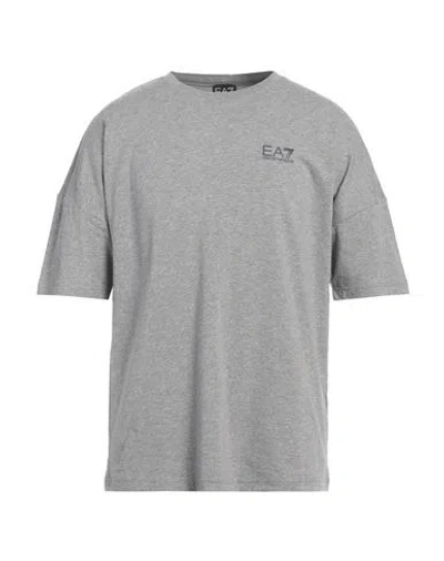 Ea7 Man T-shirt Grey Size 3xl Cotton, Elastane