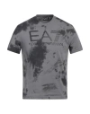 Ea7 Man T-shirt Grey Size Xl Cotton