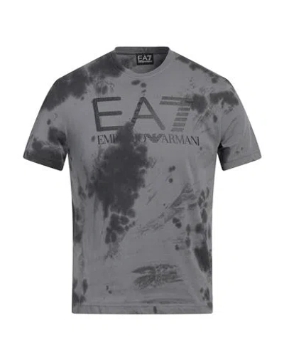 Ea7 Man T-shirt Grey Size Xl Cotton