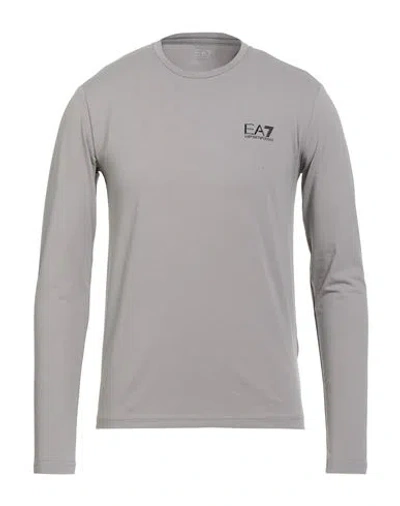 Ea7 Man T-shirt Grey Size Xl Cotton, Elastane In Gray