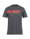 Ea7 Man T-shirt Grey Size Xxl Cotton In Grey