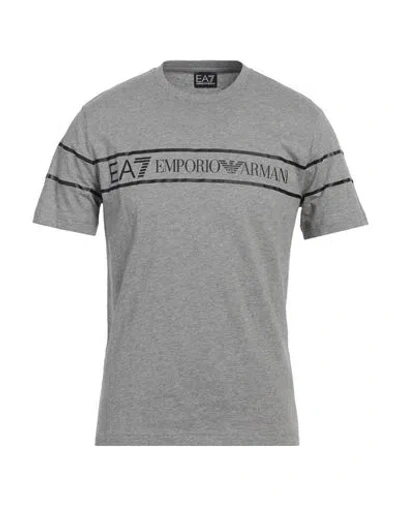 Ea7 Man T-shirt Grey Size Xl Cotton