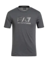 Ea7 Man T-shirt Grey Size Xxl Cotton In Gray
