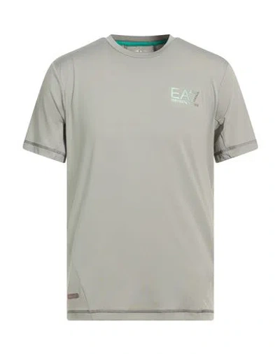 Ea7 Man T-shirt Grey Size Xxl Polyester, Elastane In Gray