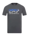Ea7 Man T-shirt Lead Size 3xl Cotton, Elastane In Grey