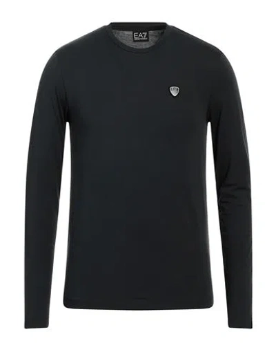 Ea7 Man T-shirt Lead Size Xs Cotton, Elastane In Grey