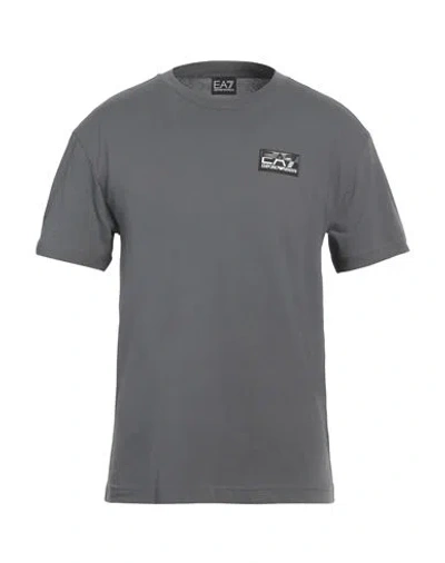 Ea7 Man T-shirt Lead Size 3xl Cotton In Grey