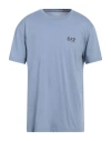 Ea7 Man T-shirt Light Blue Size 3xl Cotton