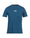 Ea7 Man T-shirt Light Blue Size 3xl Cotton