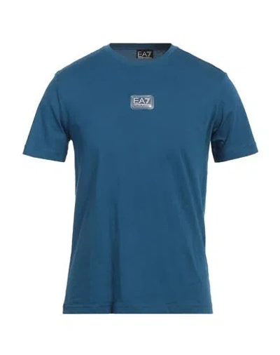 Ea7 Man T-shirt Light Blue Size 3xl Cotton