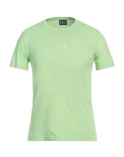 Ea7 Man T-shirt Light Green Size 3xl Cotton