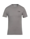 Ea7 Man T-shirt Light Grey Size S Cotton
