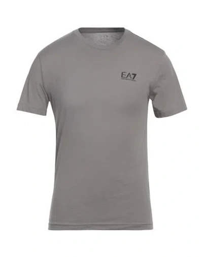 Ea7 Man T-shirt Light Grey Size S Cotton In Grey
