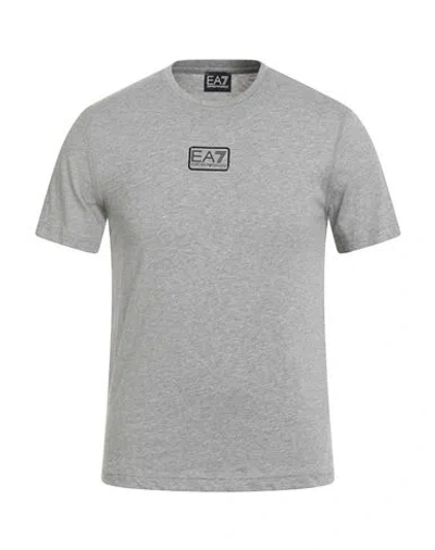 Ea7 Man T-shirt Light Grey Size Xxl Cotton In Gray