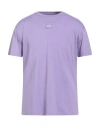 Ea7 Man T-shirt Lilac Size Xl Cotton In Purple