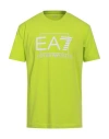 Ea7 Man T-shirt Lime Green Size 3xl Cotton, Elastane