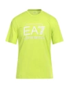 Ea7 Man T-shirt Lime Green Size 3xl Cotton In Green