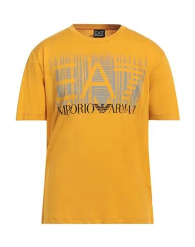 EA7 EA7 MAN T-SHIRT MARIGOLD SIZE XXL COTTON