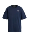 Ea7 Man T-shirt Midnight Blue Size Xxl Cotton In Blue