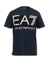 Ea7 Man T-shirt Midnight Blue Size Xxl Cotton In Navy