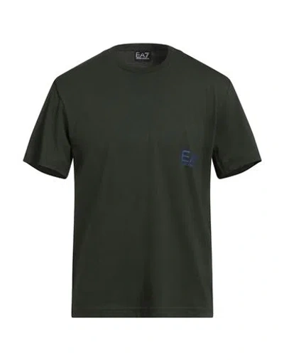 Ea7 Man T-shirt Military Green Size 3xl Cotton