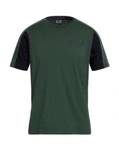 Ea7 Man T-shirt Military Green Size 3xl Cotton