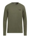 Ea7 Man T-shirt Military Green Size 3xl Cotton, Elastane