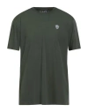 Ea7 Man T-shirt Military Green Size 3xl Viscose, Polyamide, Elastane In Green