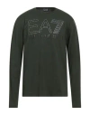 Ea7 Man T-shirt Military Green Size L Cotton