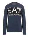 Ea7 Man Sweatshirt Navy Blue Size 3xl Cotton In Navy Blue