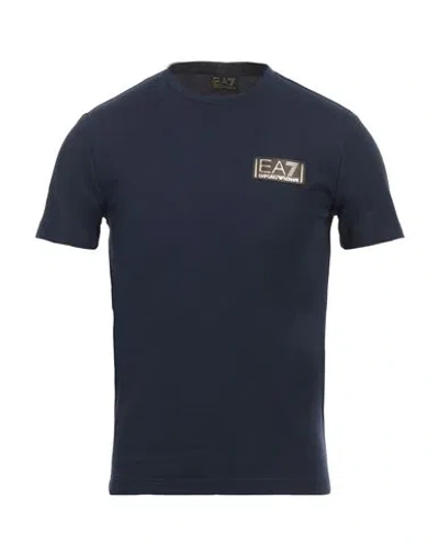 Ea7 Man T-shirt Navy Size 3xl Cotton