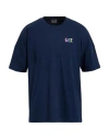 Ea7 Man T-shirt Navy Size 3xl Cotton, Elastane In Blue