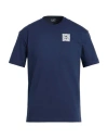 Ea7 Man T-shirt Navy Size Xl Cotton In Blue