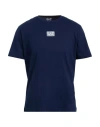 Ea7 Man T-shirt Navy Size Xl Cotton In Blue