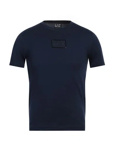 Ea7 Man T-shirt Navy Size Xxs Cotton