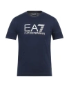 Ea7 Man T-shirt Navy Size Xs Cotton