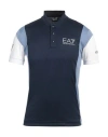 Ea7 Man T-shirt Navy Size Xs Recycled Polyester In Navy