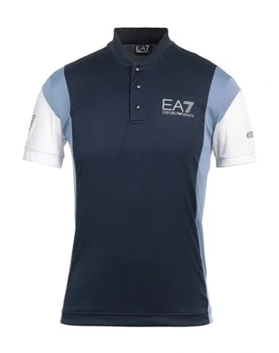Ea7 Man T-shirt Navy Size Xs Recycled Polyester