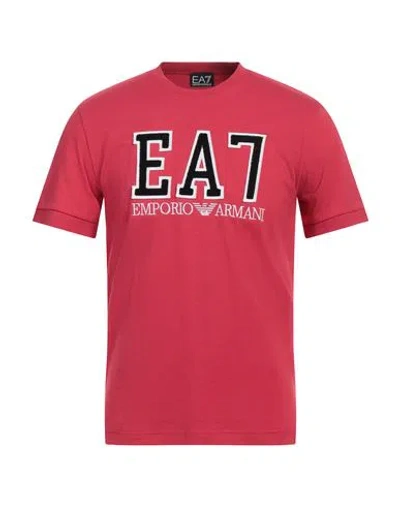 Ea7 Man T-shirt Red Size 3xl Cotton