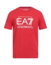 Ea7 Man T-shirt Red Size 3xl Cotton
