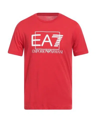 Ea7 Man T-shirt Red Size 3xl Cotton