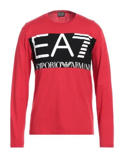 Ea7 Man T-shirt Red Size 3xl Cotton In Red