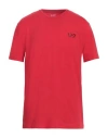 Ea7 Man T-shirt Red Size 3xl Cotton, Elastane