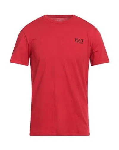 Ea7 Man T-shirt Red Size L Cotton
