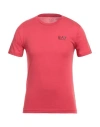 Ea7 Man T-shirt Red Size Xxl Cotton