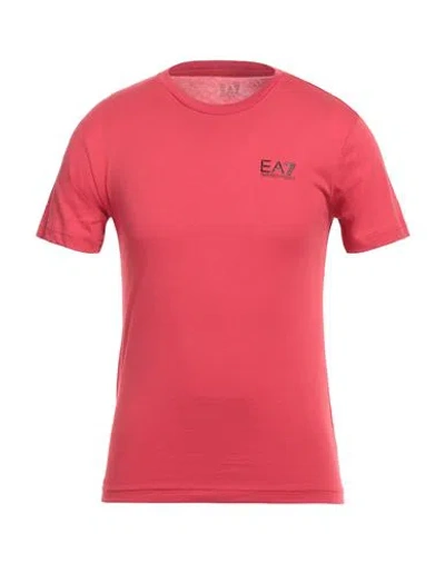 Ea7 Man T-shirt Red Size Xxl Cotton